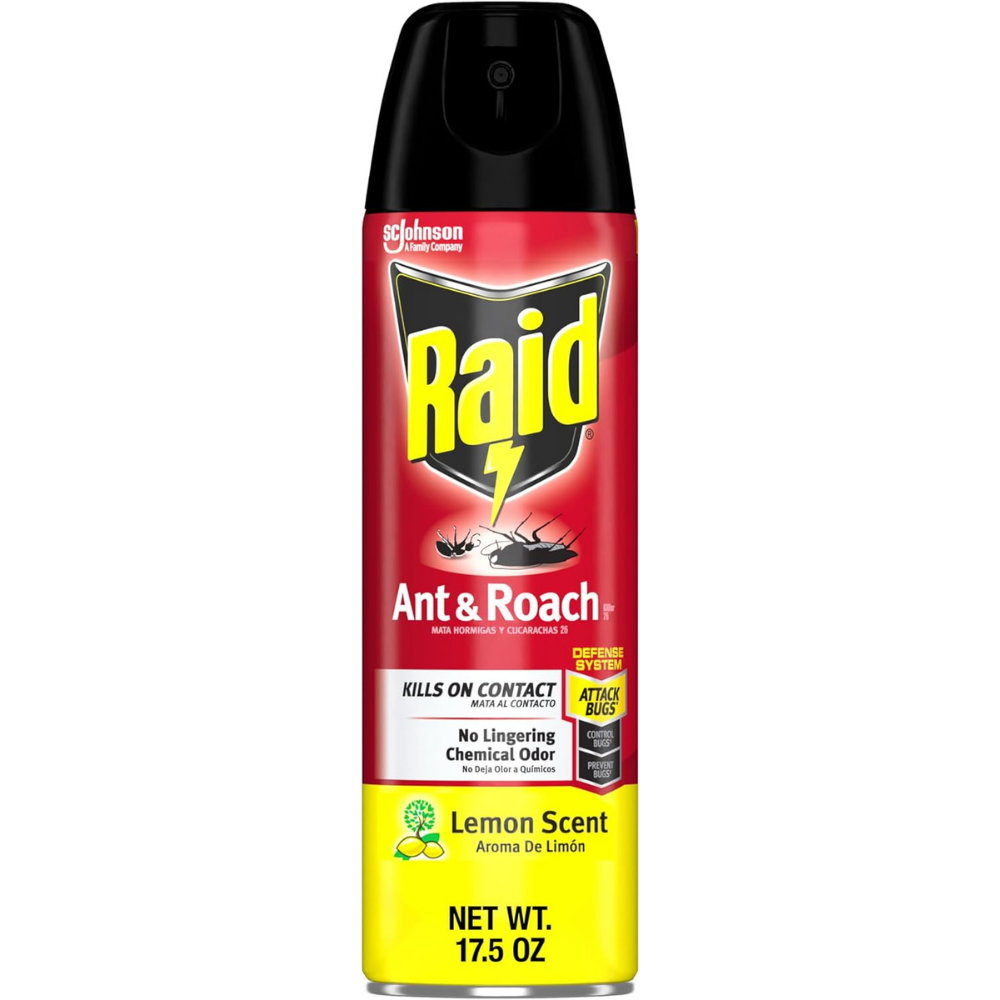 Raid Ant and Roach Aerosol, Lemon Scent - 17.5 Oz