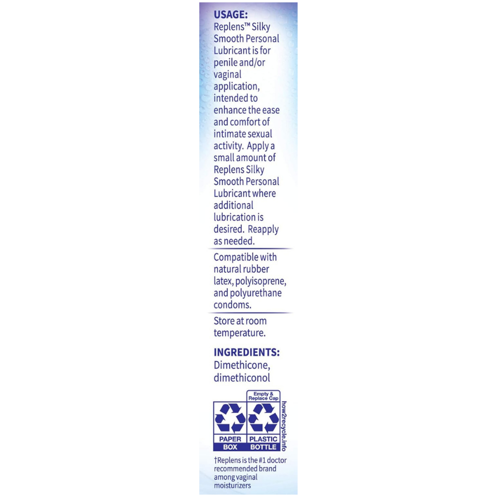 Replens Silky Smooth Lubricant, 2.7 Ounce