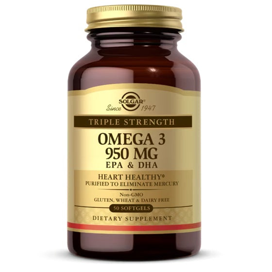 Solgar Omega-3 EPA & DHA Triple Strength 950 mg, 50 Softgels