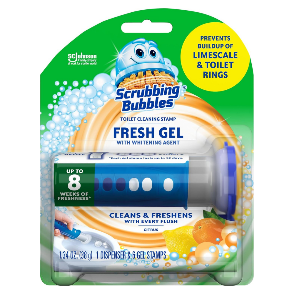 Scrubbing Bubbles Fresh Gel Toilet Stamps - Citrus Scents, 1.34 Oz
