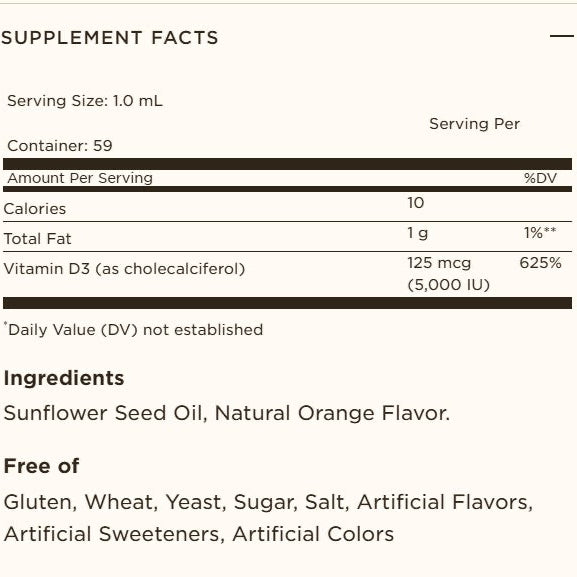 Solgar Liquid Vitamin D3 5000 IU, 59ml