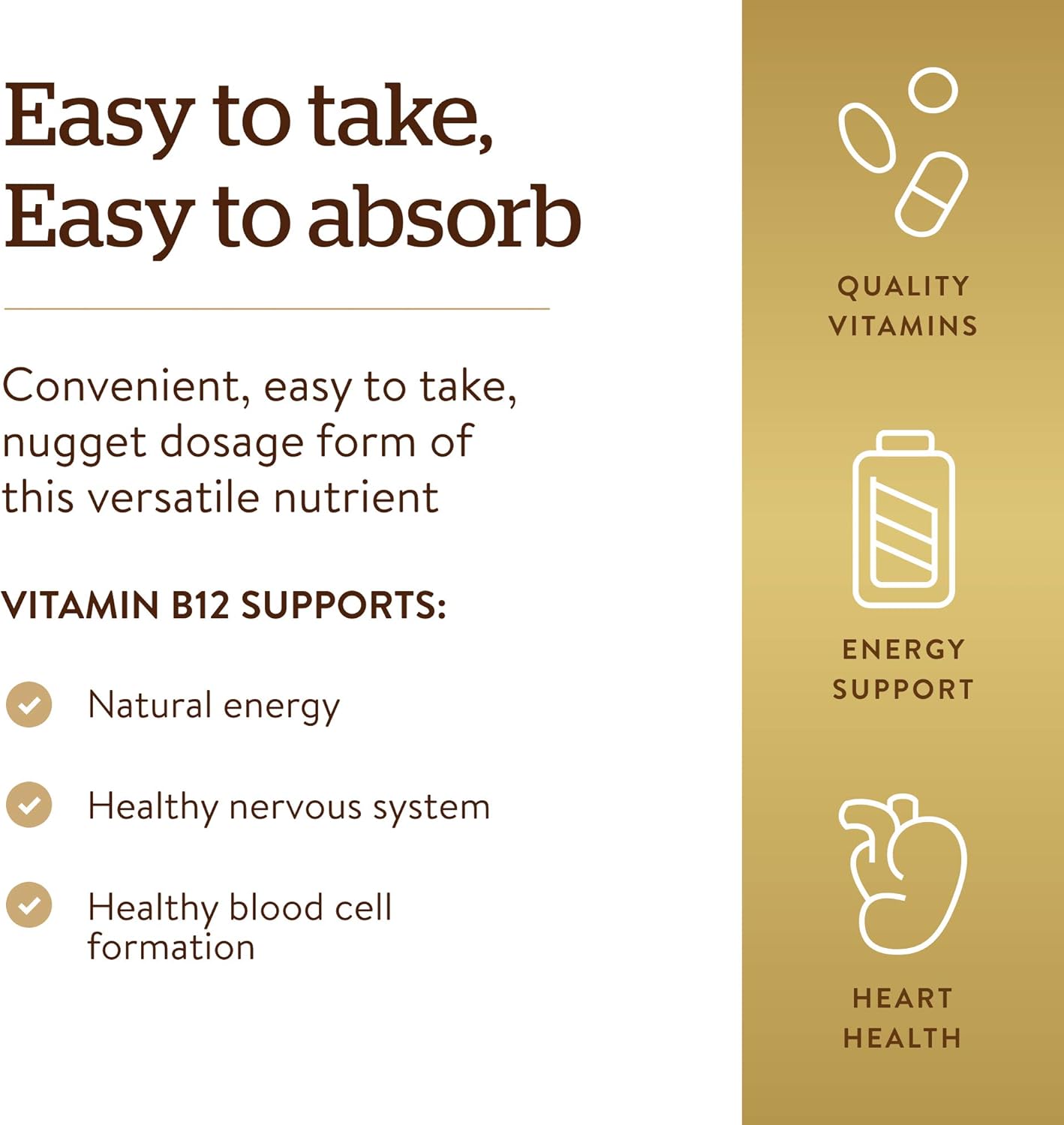 Solgar Vitamin B12 1000 µg, 250 Nuggets