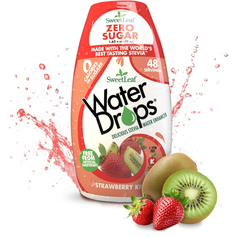 SweetLeaf Water Drops, Strawberry & Kiwi Flavour - 48ml