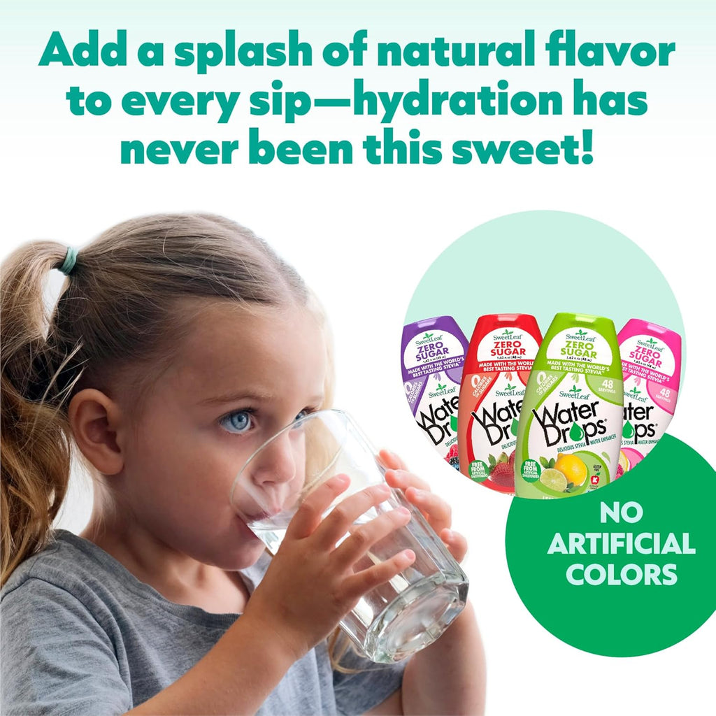 SweetLeaf Water Drops, Strawberry & Kiwi Flavour - 48ml