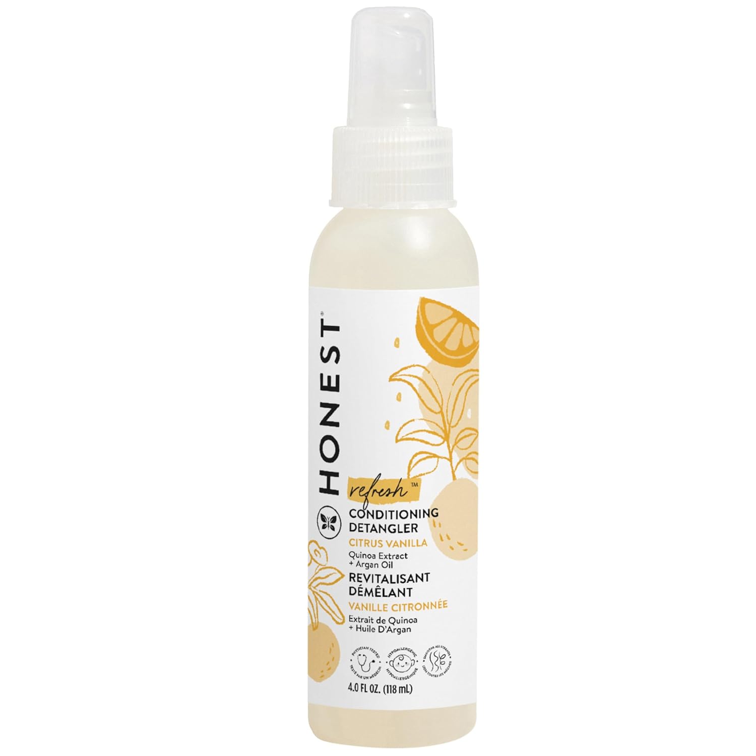 The Honest Company Conditioning Detangler Spray, Sweet Orange Vanilla, 4 Oz