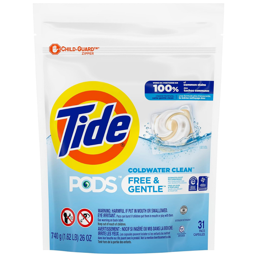Tide PODS Free & Gentle Laundry Detergent - 31 Count