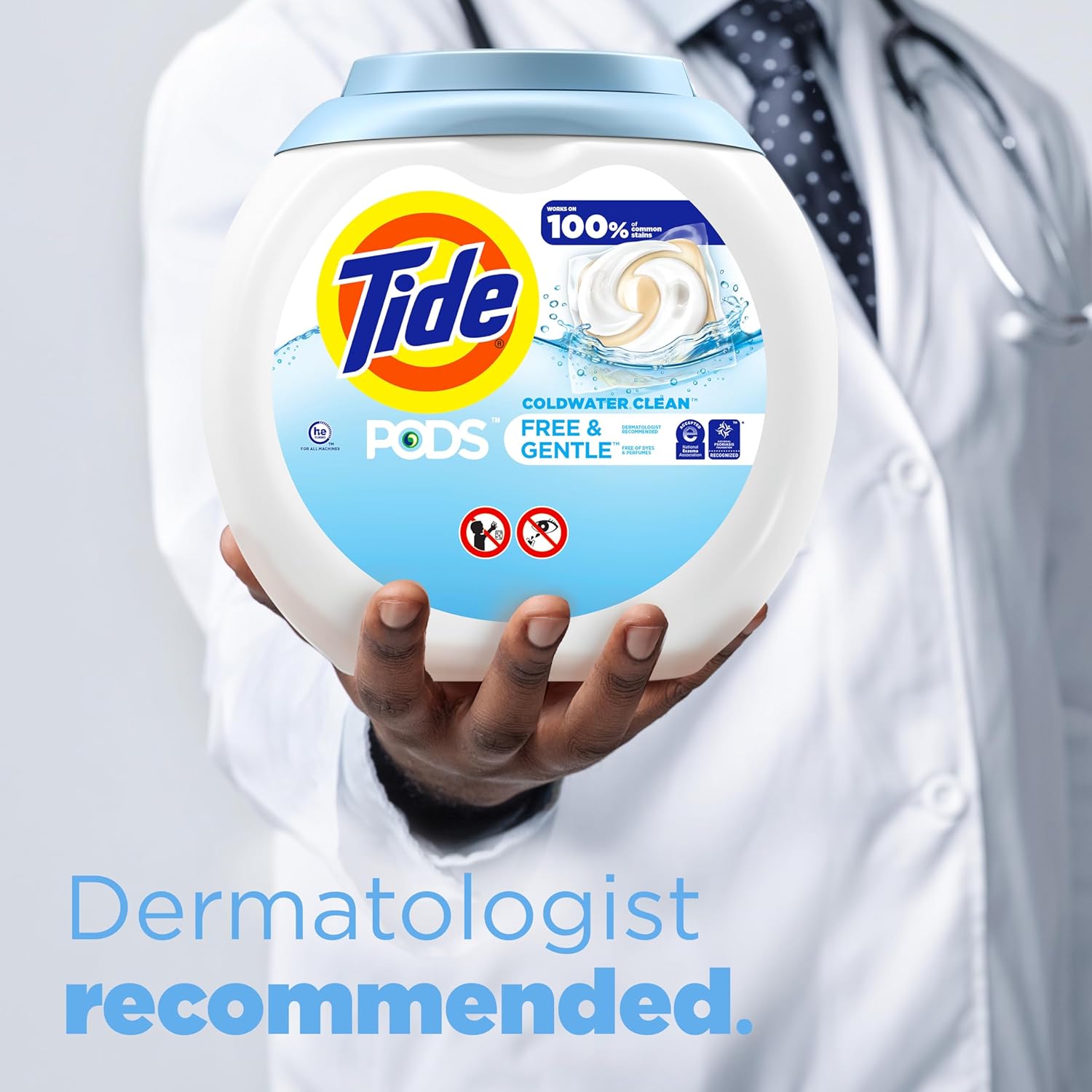 Tide Pods Free and Gentle Laundry Detergent Pacs, Hypoallergenic, 81 Count