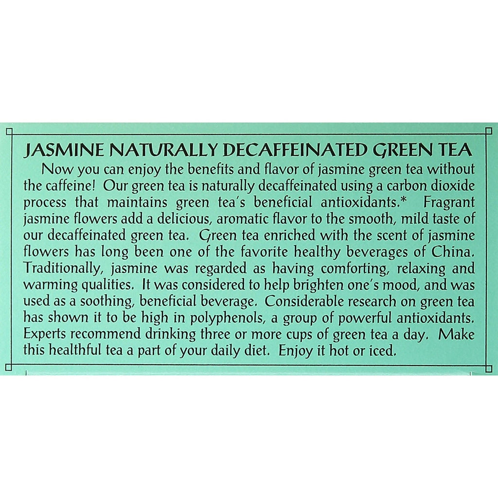 Triple Leaf Tea Jasmine Green Tea - Decaffeinated, 20 Count