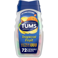 Tums Ultra Maximum Strength Tropical Fruit Antacid Relief, 72 Tablets