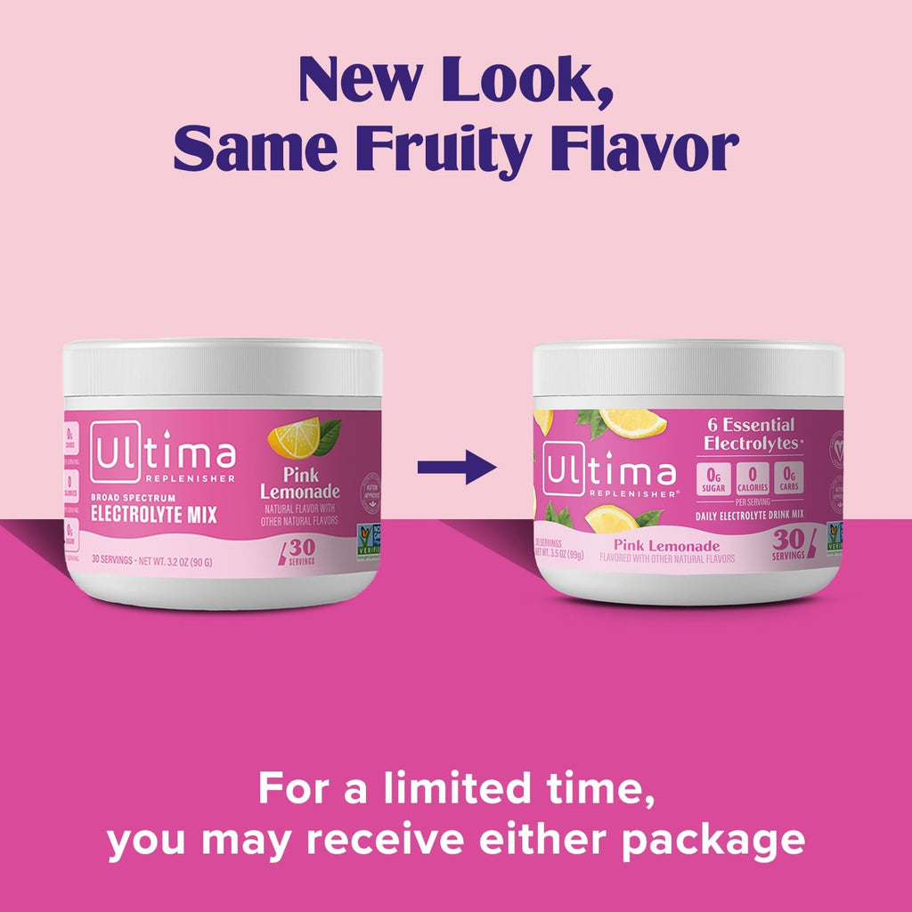Ultima Replenisher Electrolyte Hydration Powder Mix - Pink Lemonade, 90g