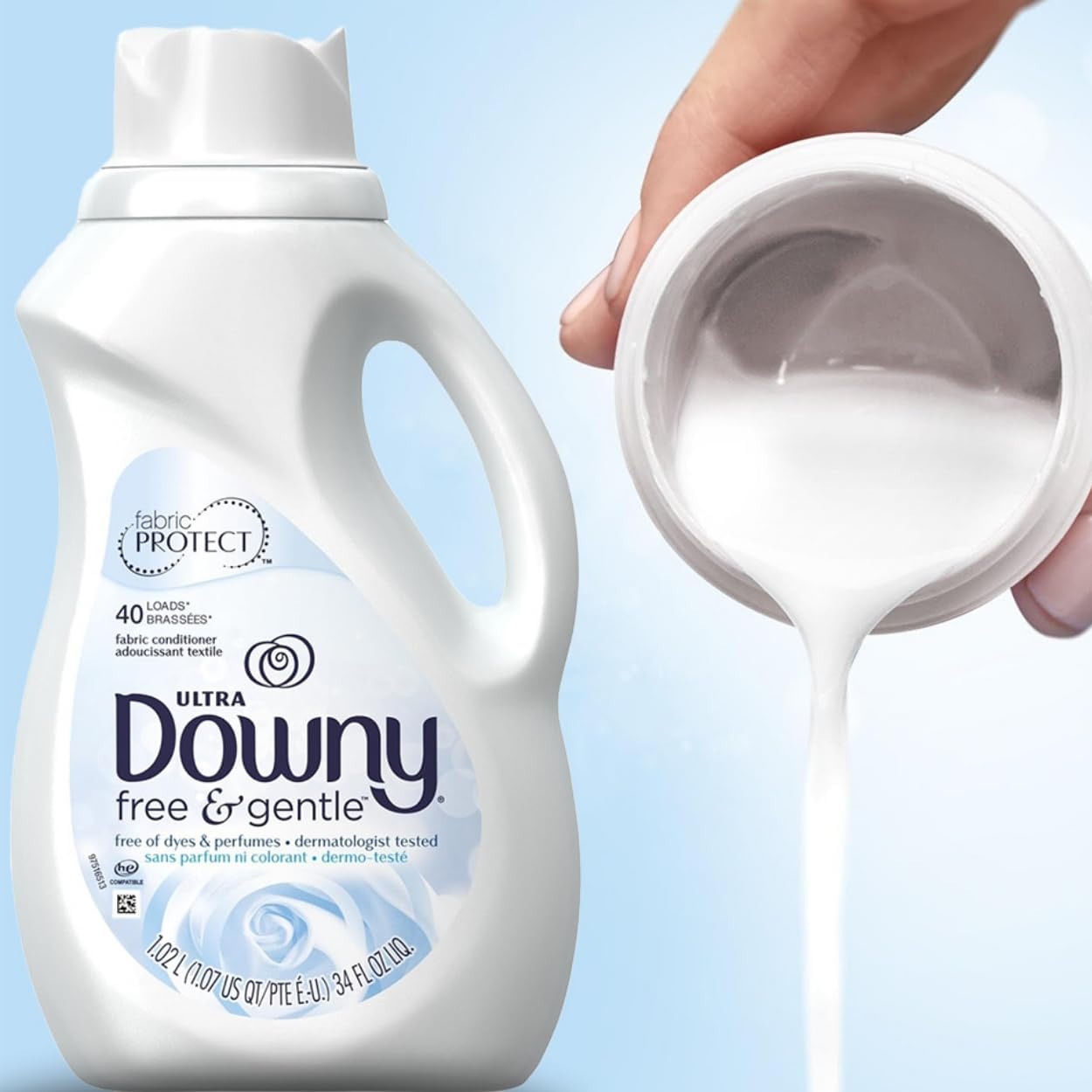 Ultra Downy Free & Gentle Fabric Softener, 34 Oz