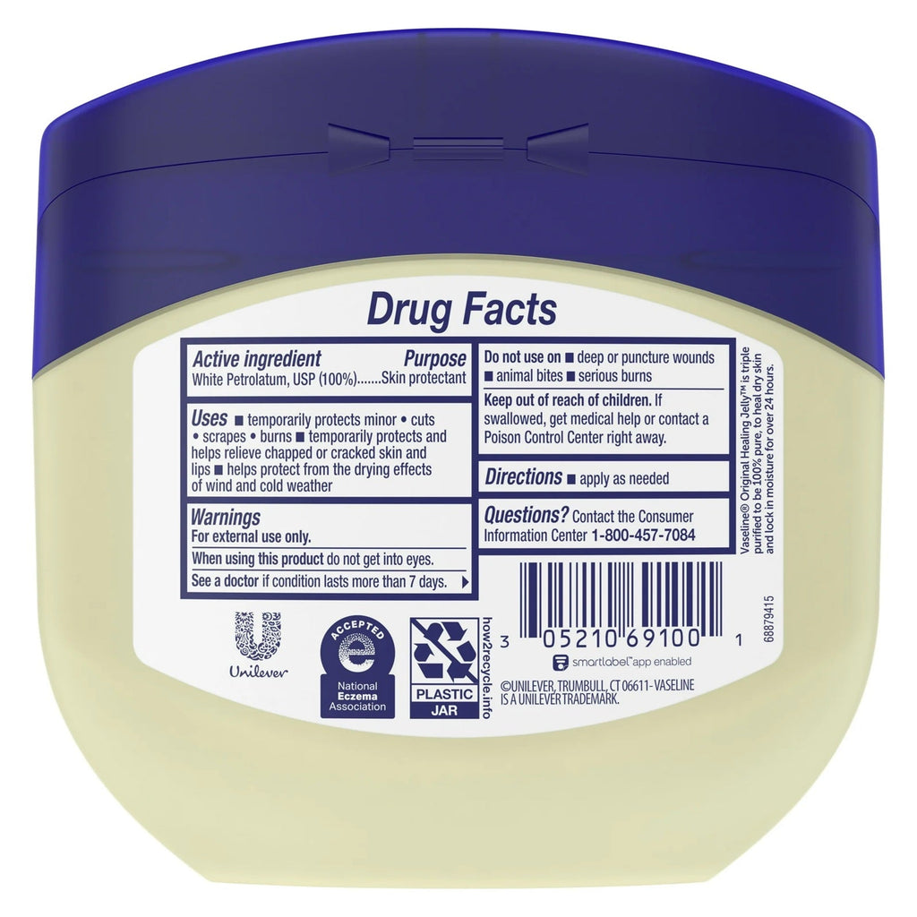Vaseline Pure Petroleum Jelly, Original - 13 Oz