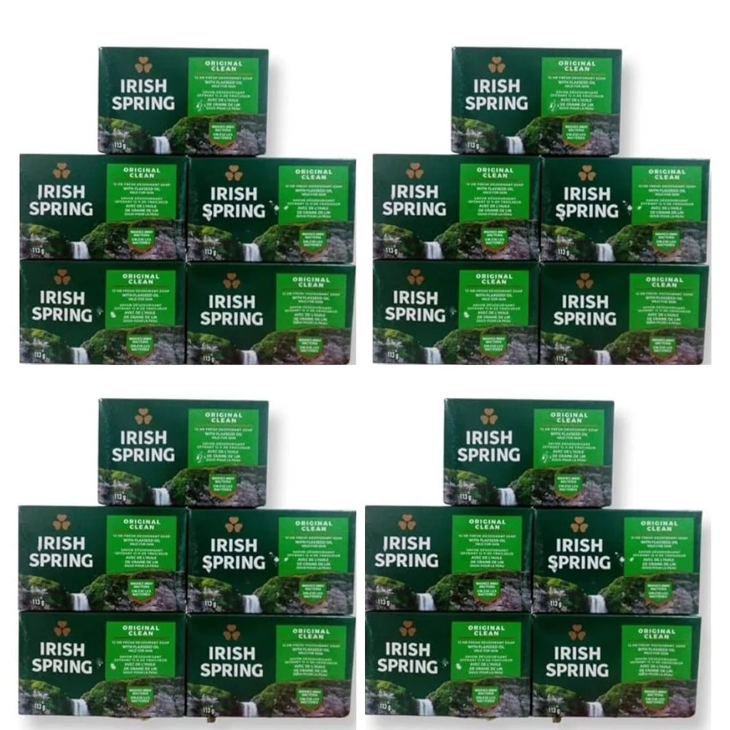 Irish Spring Deodorant Soap- Original Clean, 113 g each, 20 bars
