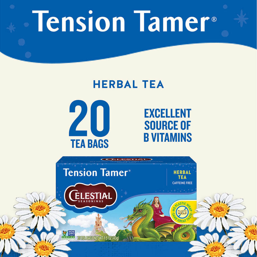 Celestial Seasonings Tension Tamer Herbal Tea, 20 Tea Bags