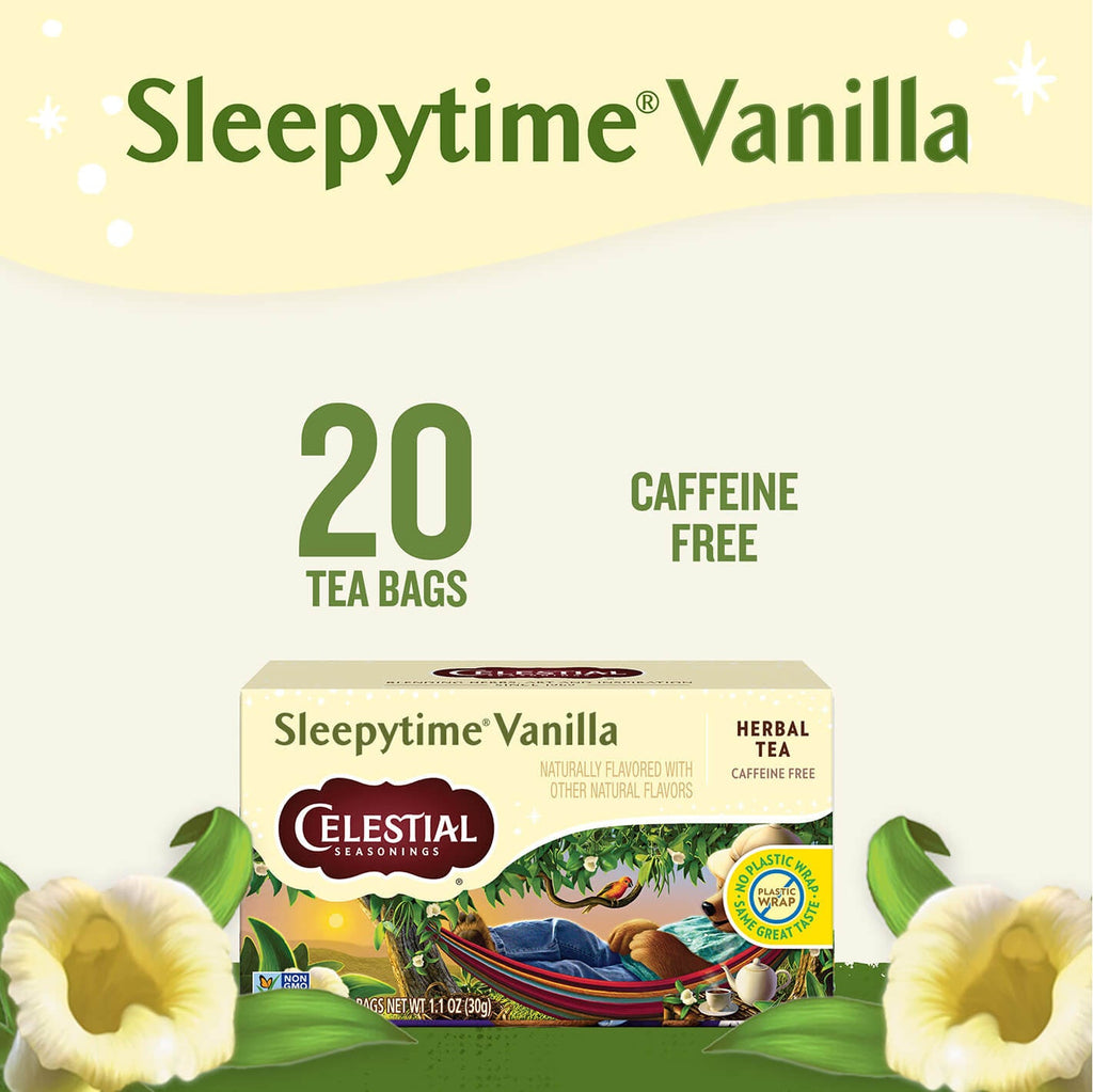 Celestial Seasonings Sleepytime Vanilla Herbal Tea, 20 Tea Bags