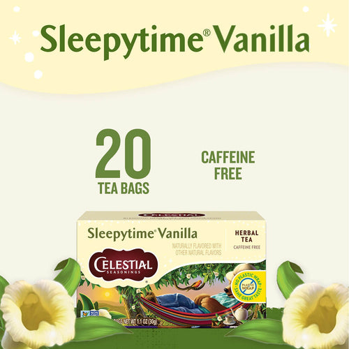 Celestial Seasonings Sleepytime Vanilla Herbal Tea, 20 Tea Bags