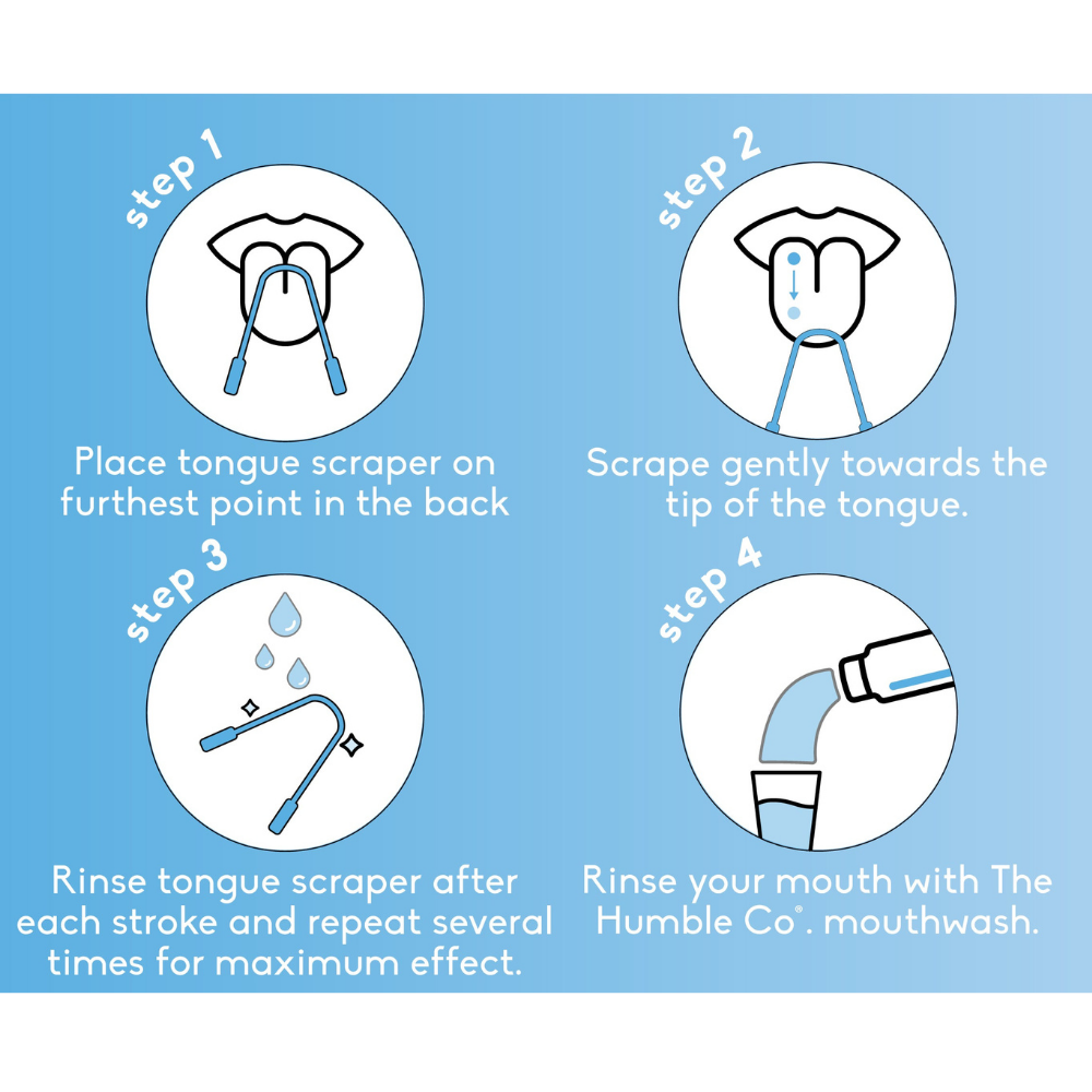 The Humble Co 100% Stainless Tongue Scrapers, Pack of 2