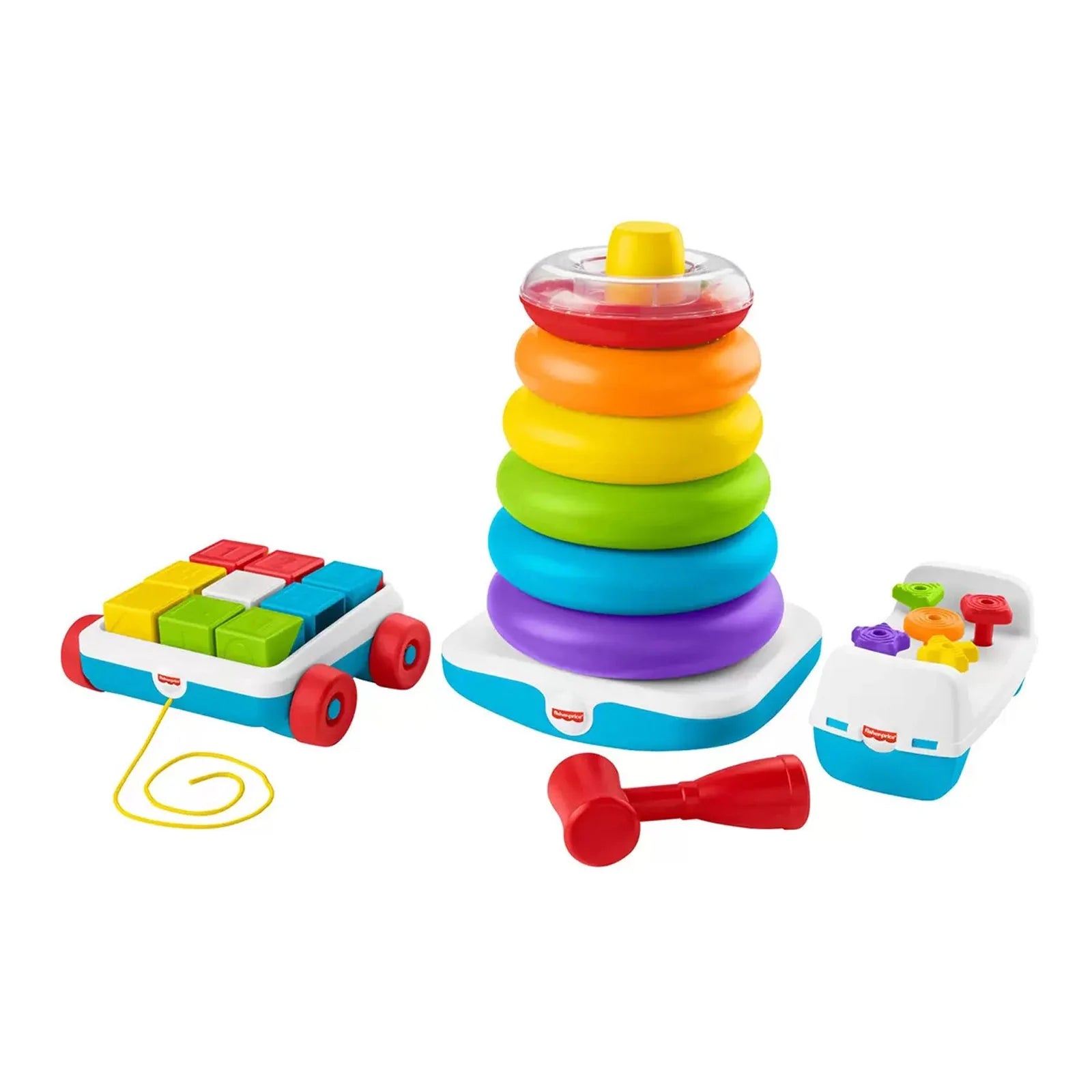 Fisher-Price Rockin' Fun Infant & Toddler Giant Stacking Ring Toy with Accessories