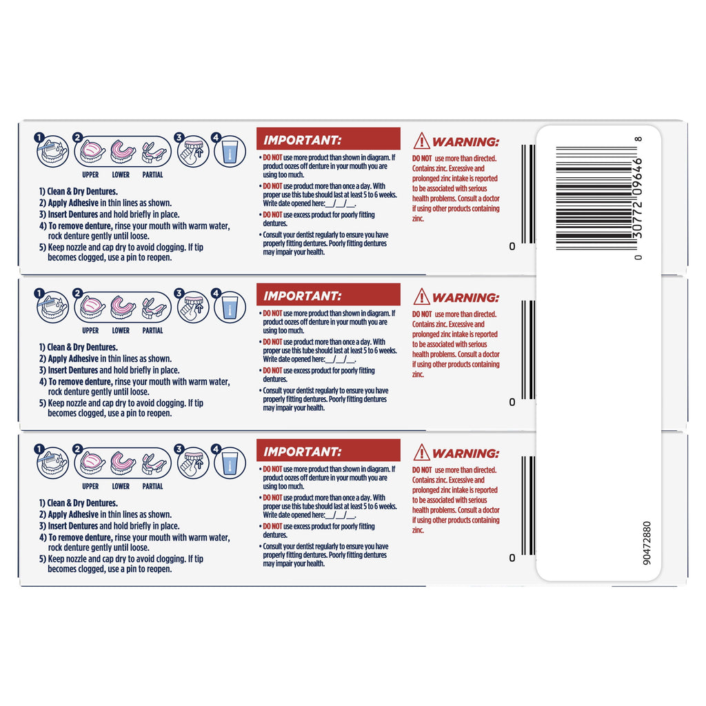 Fixodent Professional Ultimate Denture Adhesive Cream, 1.8 Oz (51 g) - Pack of 3