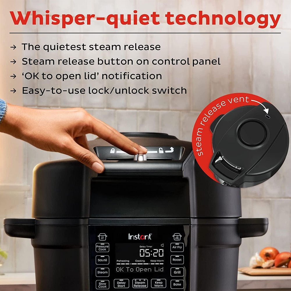 Instant Pot DUO Crisp, 1500W, 6.2L with Ultimate Lid Air Fryer + Multi-Cooker