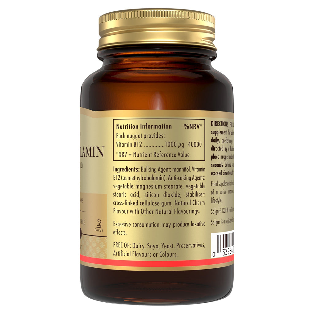 Solgar Methylcobalamin (Vitamin B12) 1000 µg, 30 Nuggets