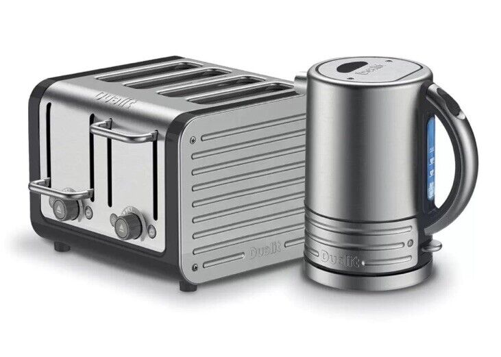 Dualit Architect 1.5L Kettle and 4 Slice Toaster Set Midnight Grey